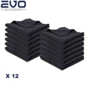 Lot de 12 Microfibres Multi Usage Carbon Black Evo Accessory